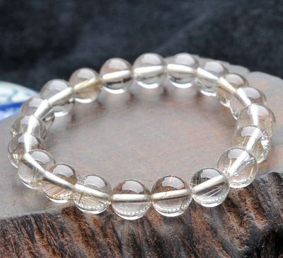 純天然9mm魔鬼發(fā)晶銀發(fā)手鏈Y81Y137 東?？h盛飾珠寶的匠心之作